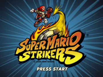 Super Mario Strikers screen shot title